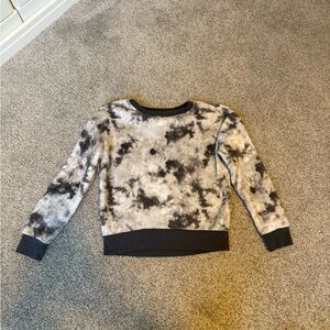 Justice Black and White Tie-Dye sweatshirt longe sleeve top. Girl 13. Soft